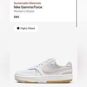 Nike Gamma Force White and Tan Women's Shoes size 8.5